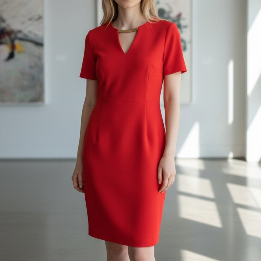 Michael Kors Red Dress - Gold Hardware – Fully Lined ❤️